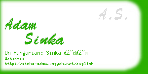 adam sinka business card